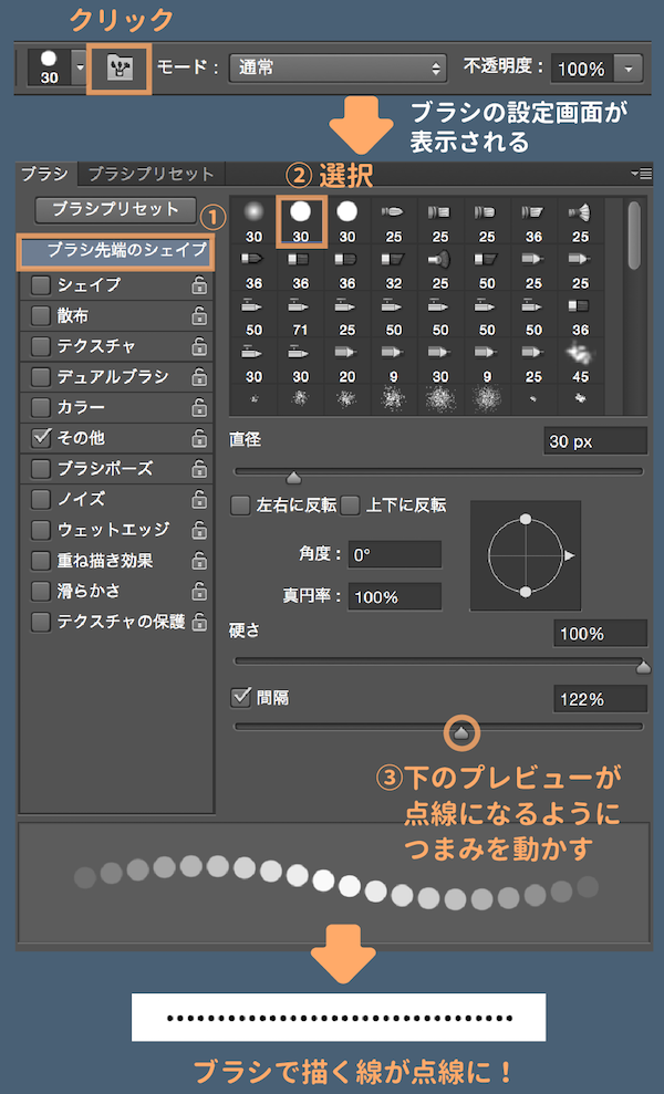 初心者向け Photoshopのブラシの使い方と設定