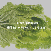 葉物野菜をシャキシャキにする方法