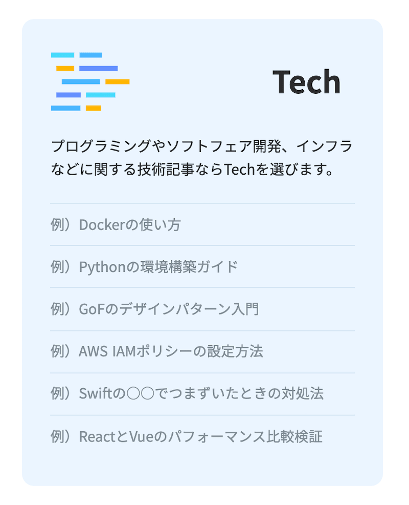 Techカテゴリー