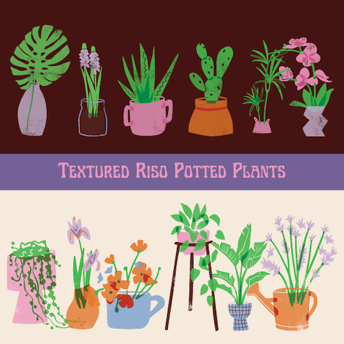 鉢植えのイラスト