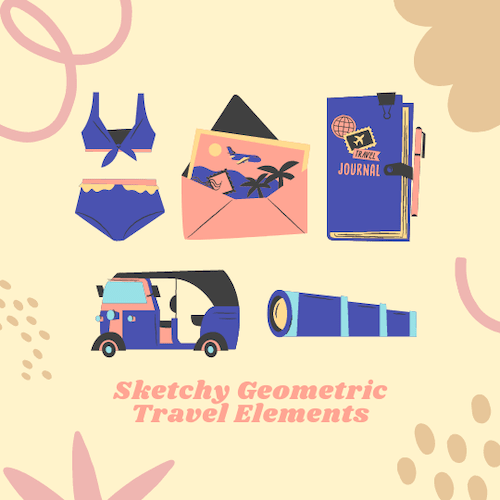 旅行用品のイラスト