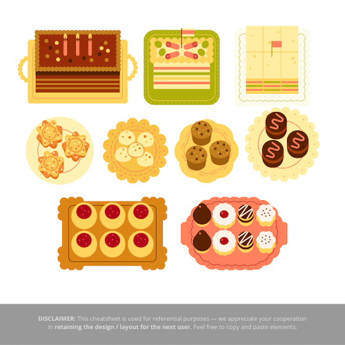 ピクニックのお菓子のイラスト
