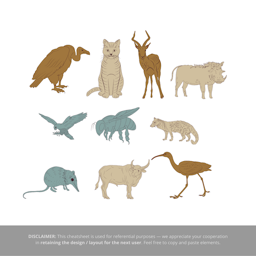 野生動物のイラスト