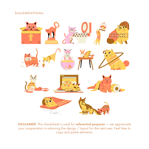 犬猫のイラスト