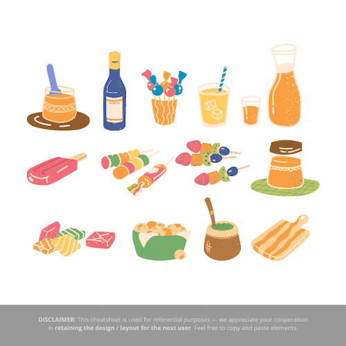 ピクニックのお菓子のイラスト