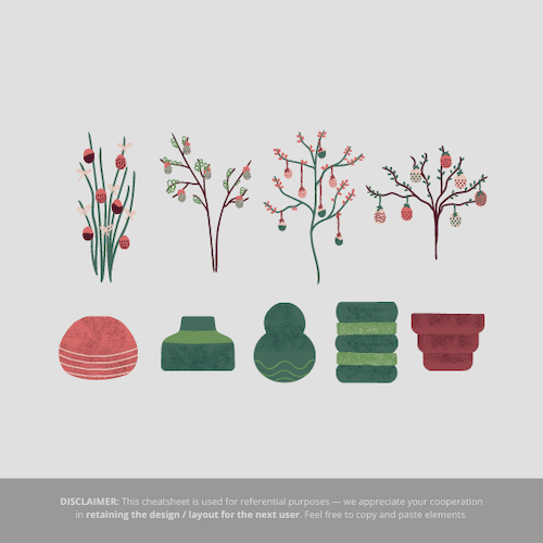 イースターの植物のイラスト