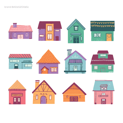 かわいい建物のイラスト