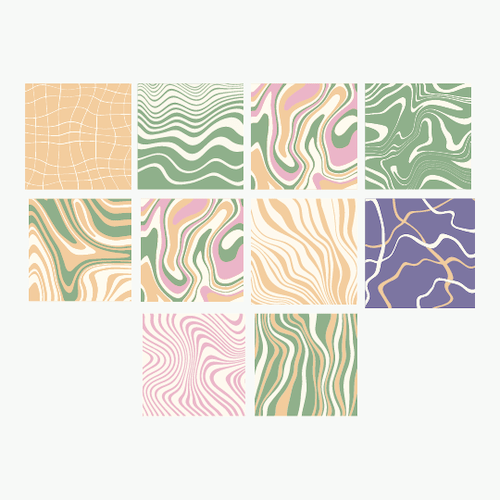 液体のような模様のイラスト