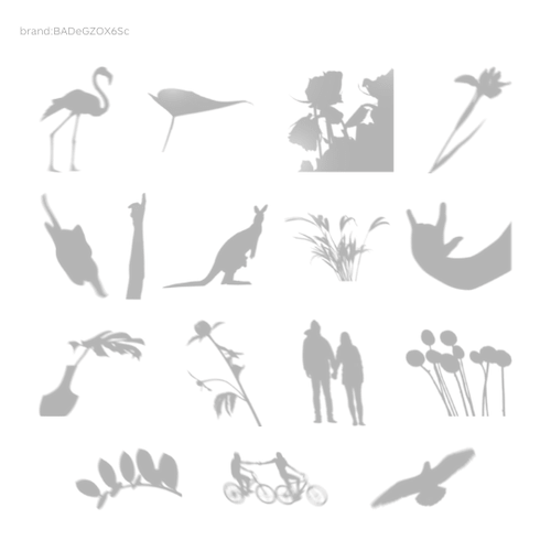 動物や植物の影のイラスト
