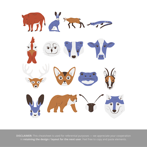 かわいい動物のイラスト