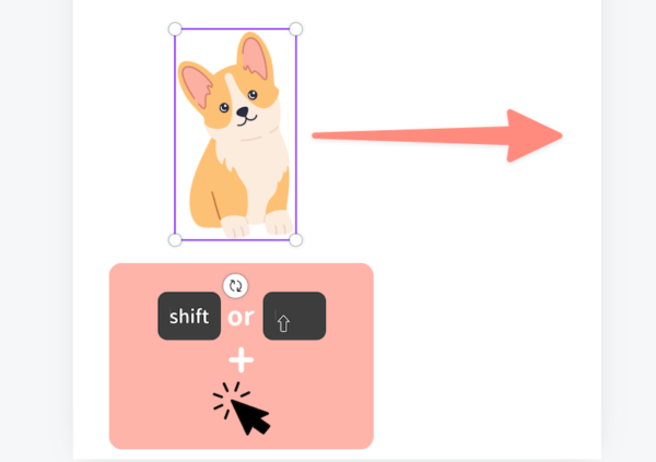 Canvaで真横にまっすぐ移動させる方法１