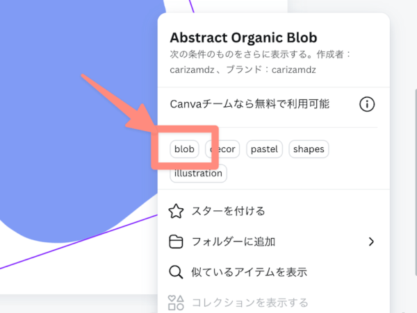 キーワードをクリックすると検索もできる