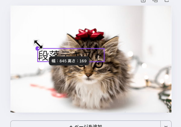 文字サイズを変更できる