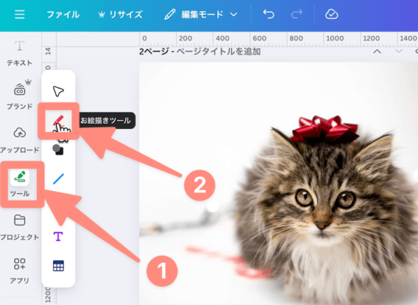 canvaのお絵かきツールを使う
