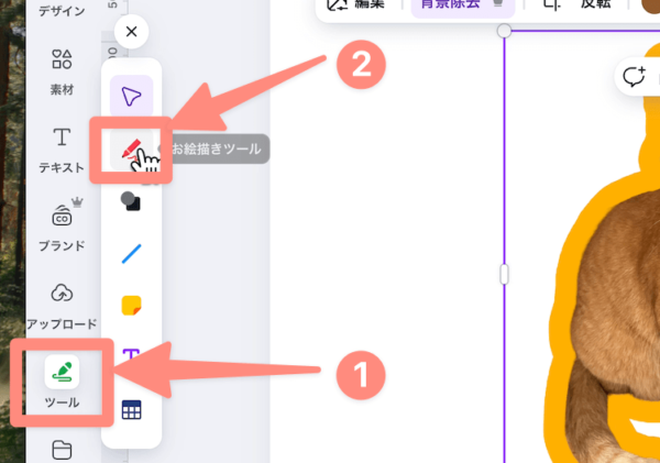 お絵かきツールを使う