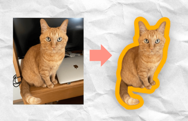 Canvaで写真をステッカー風に加工
